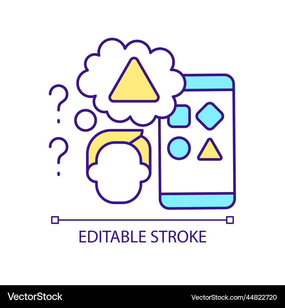 Mobile logic game rgb color icon Mobile logic game rgb color icon Vector Image