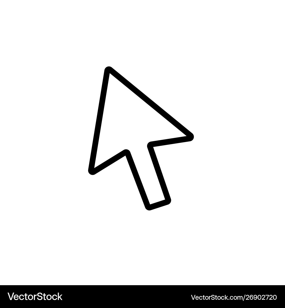 Mouse cursor symbol - arrow click pointer vector image