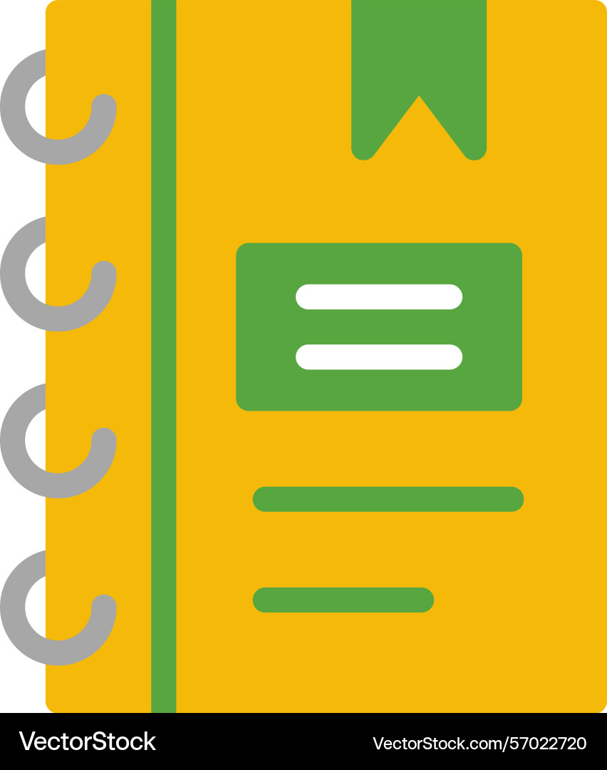 Notebook flat style icon design vector image