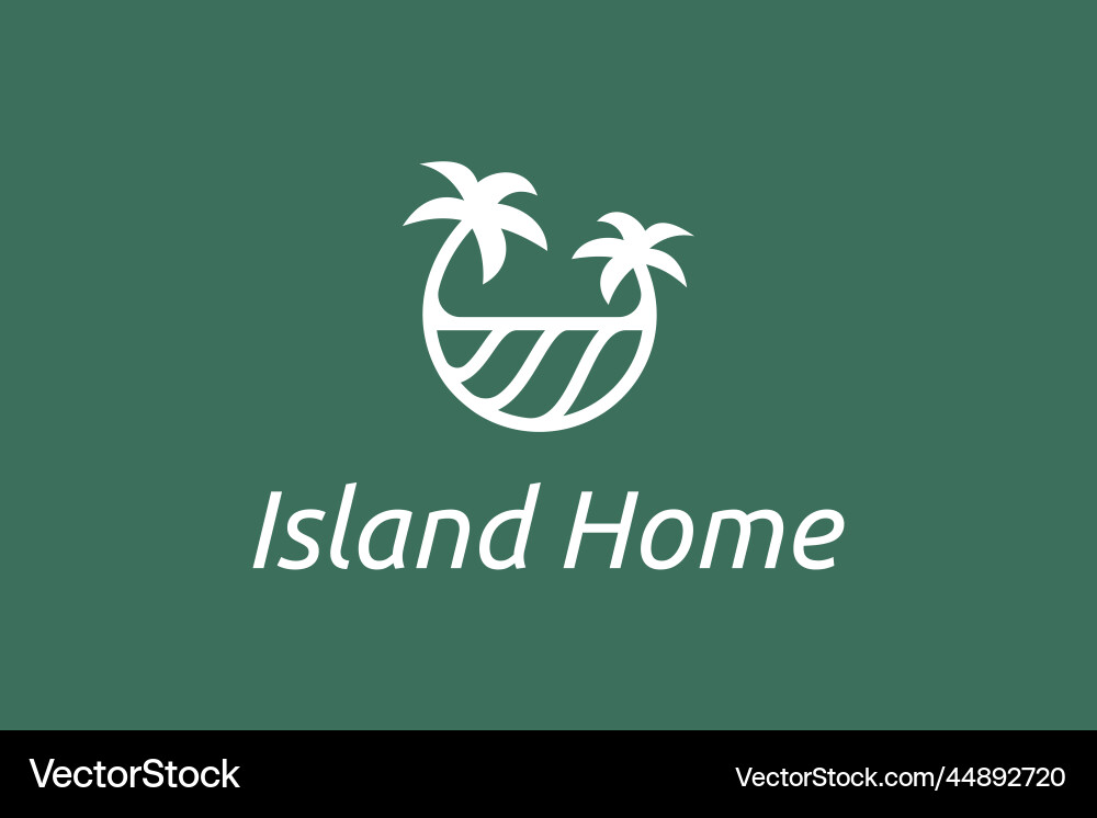Ocean waves and palm tree combined with simple Ocean waves and palm tree combined with simple vector image