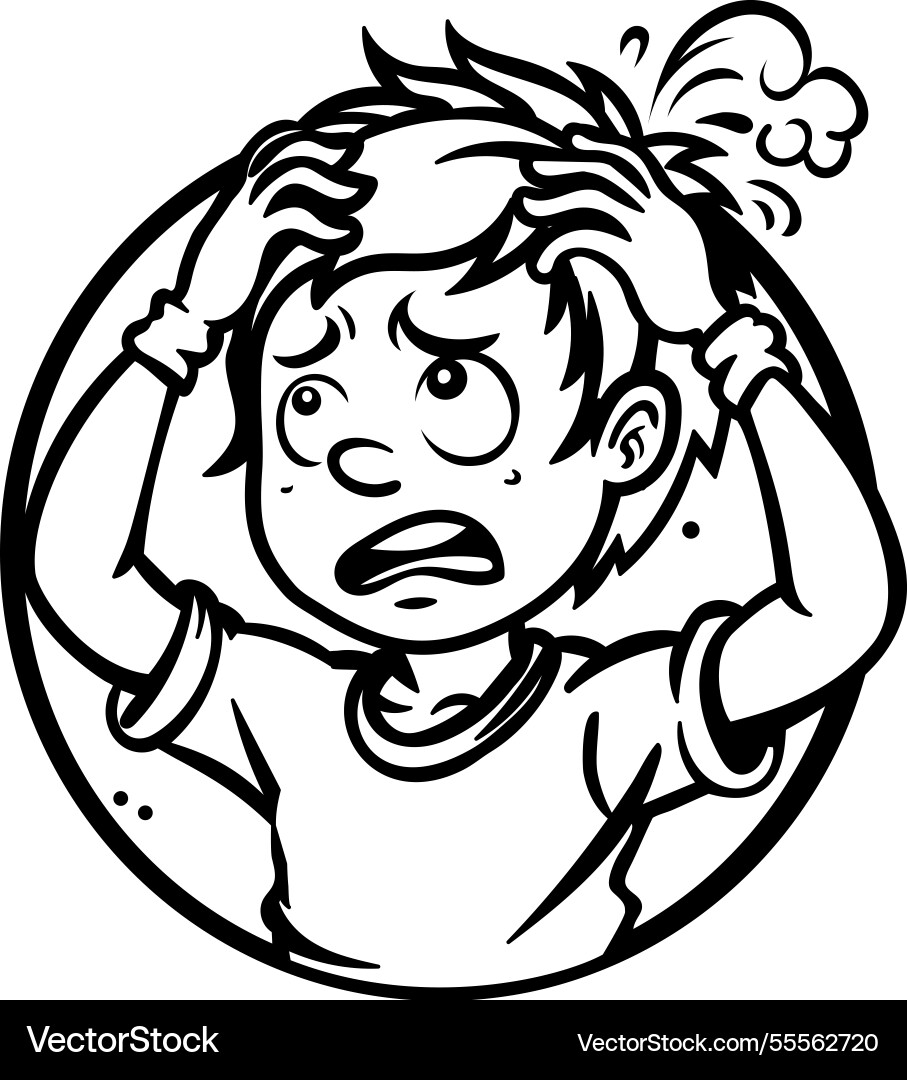 Perplexed vector image