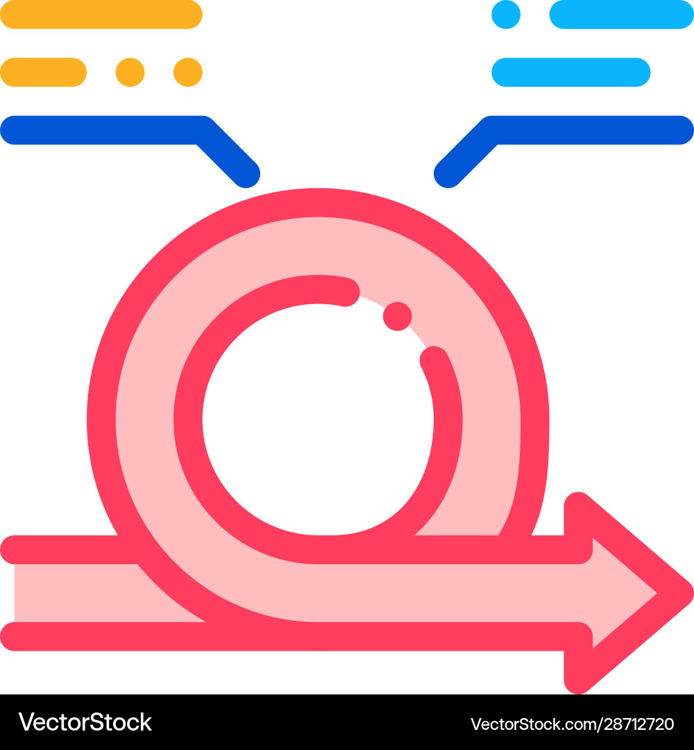 Round agile arrow mark with comments icon vector image