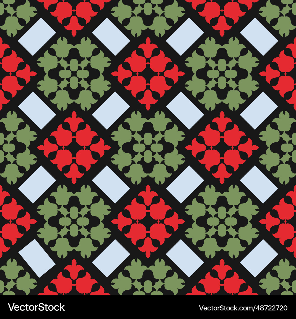Seamless ornamental patterns with colored elements Seamless ornamental patterns with colored elements vector image