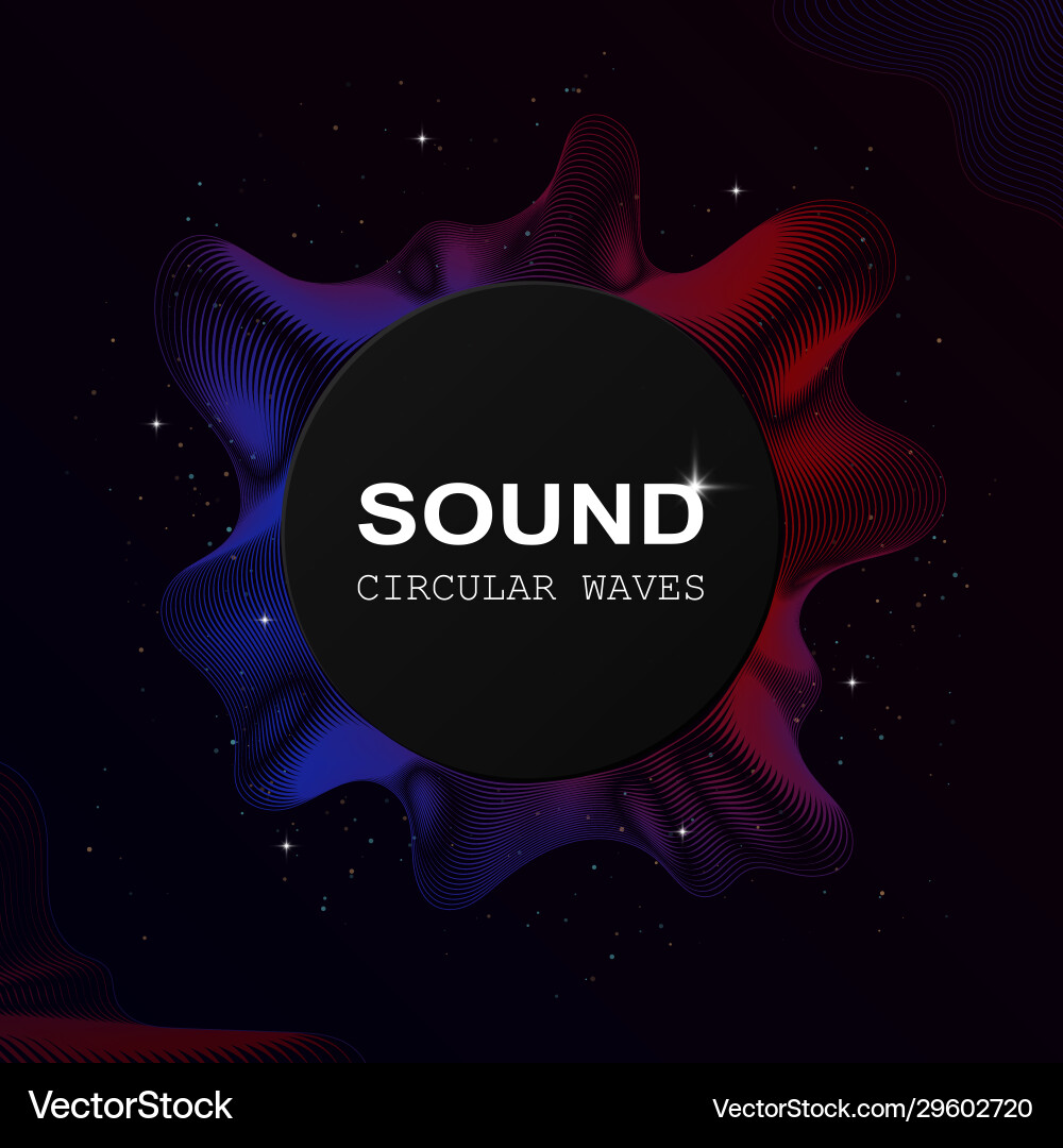 Sound wave radial equalizer dynamic volume vector image