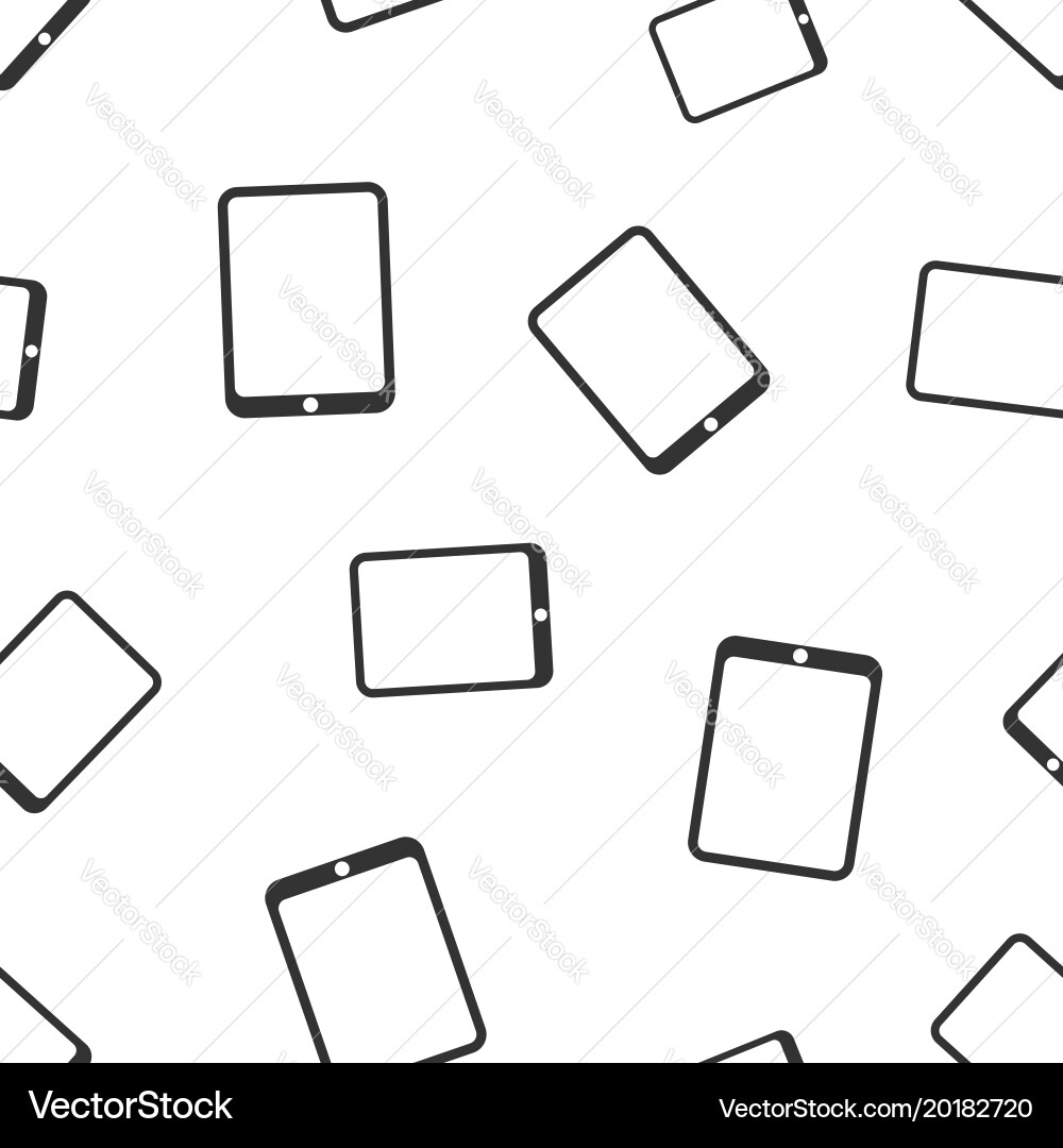 Tablet computer seamless pattern background Vector Image