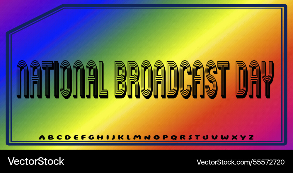 Text effects with editable colors and abstract Vector Image