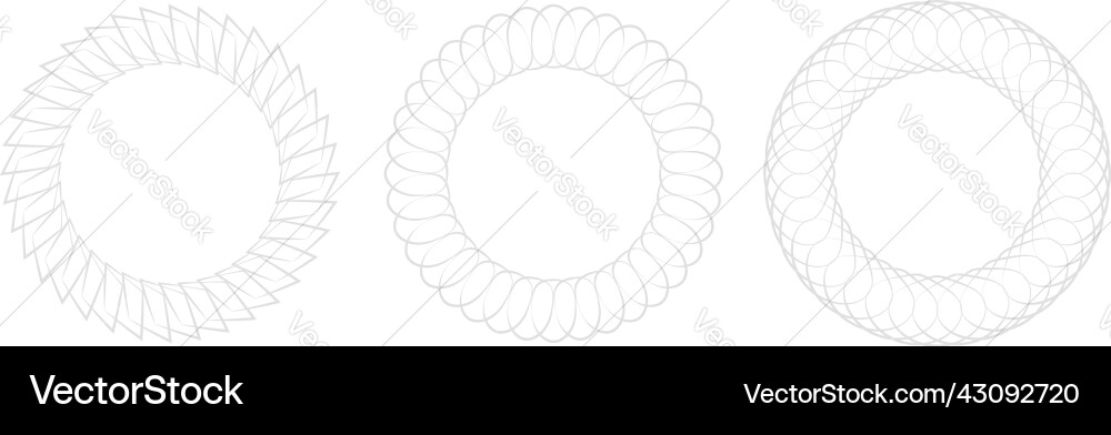 Thin line round circular mandala motif pattern Vector Image