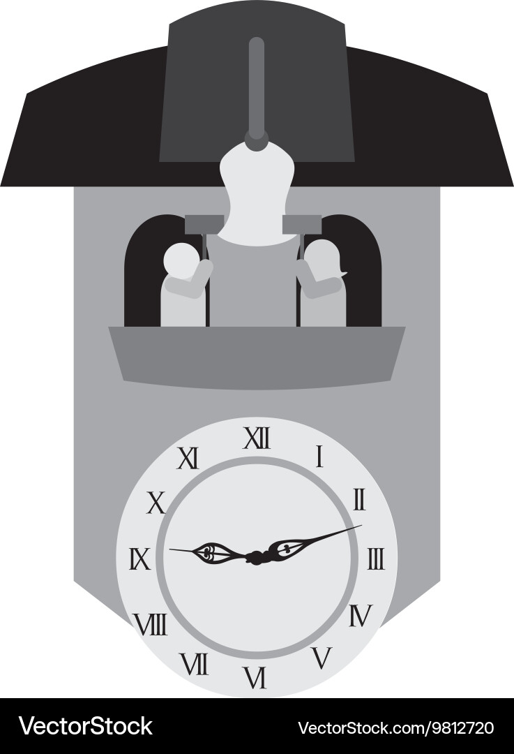 Time and clock line icon design vector image