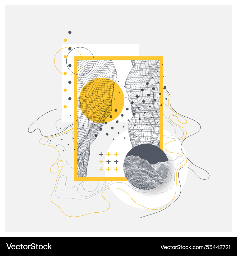 Abstract art wireframe background modern science Abstract art wireframe background modern science vector image