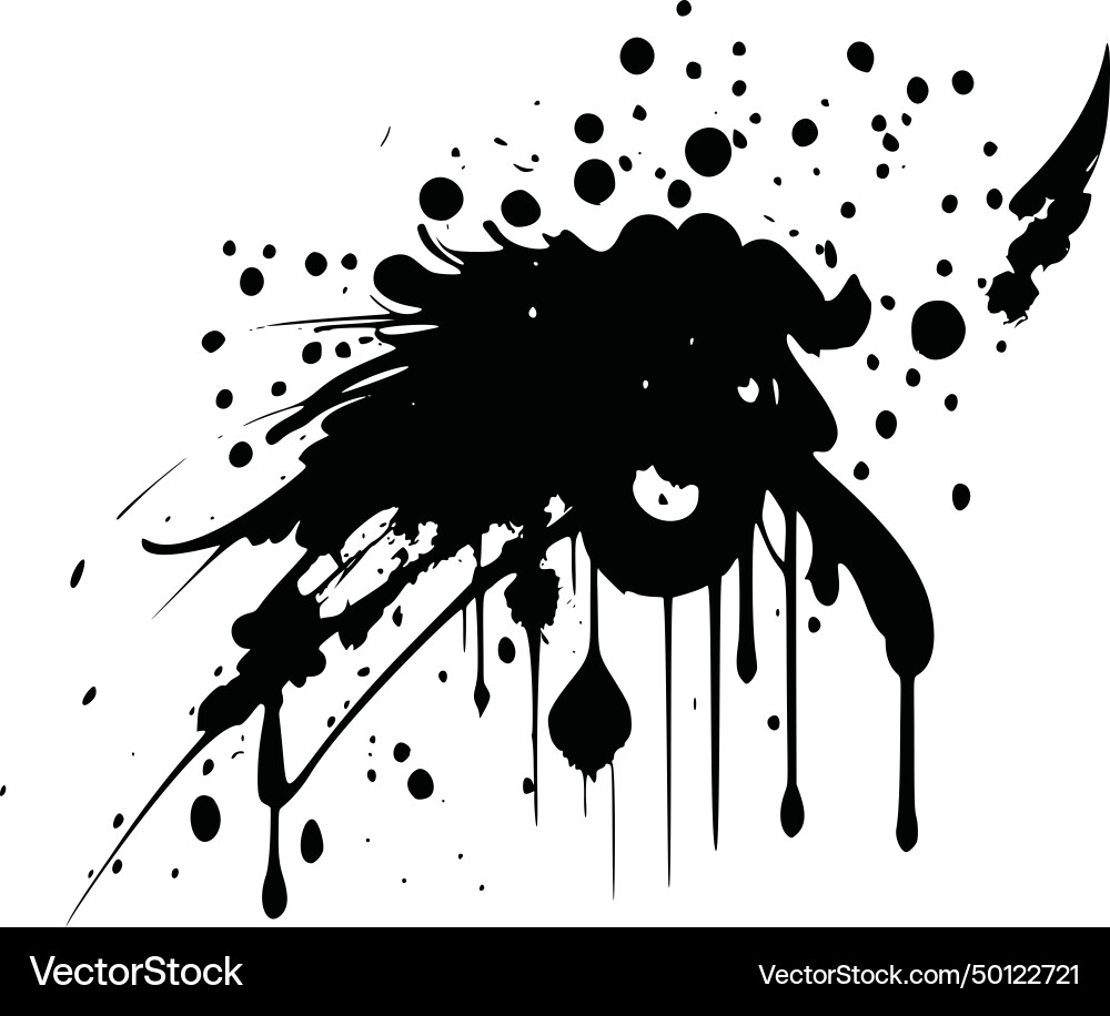Black ink splatters Royalty Free Vector Image - VectorStock