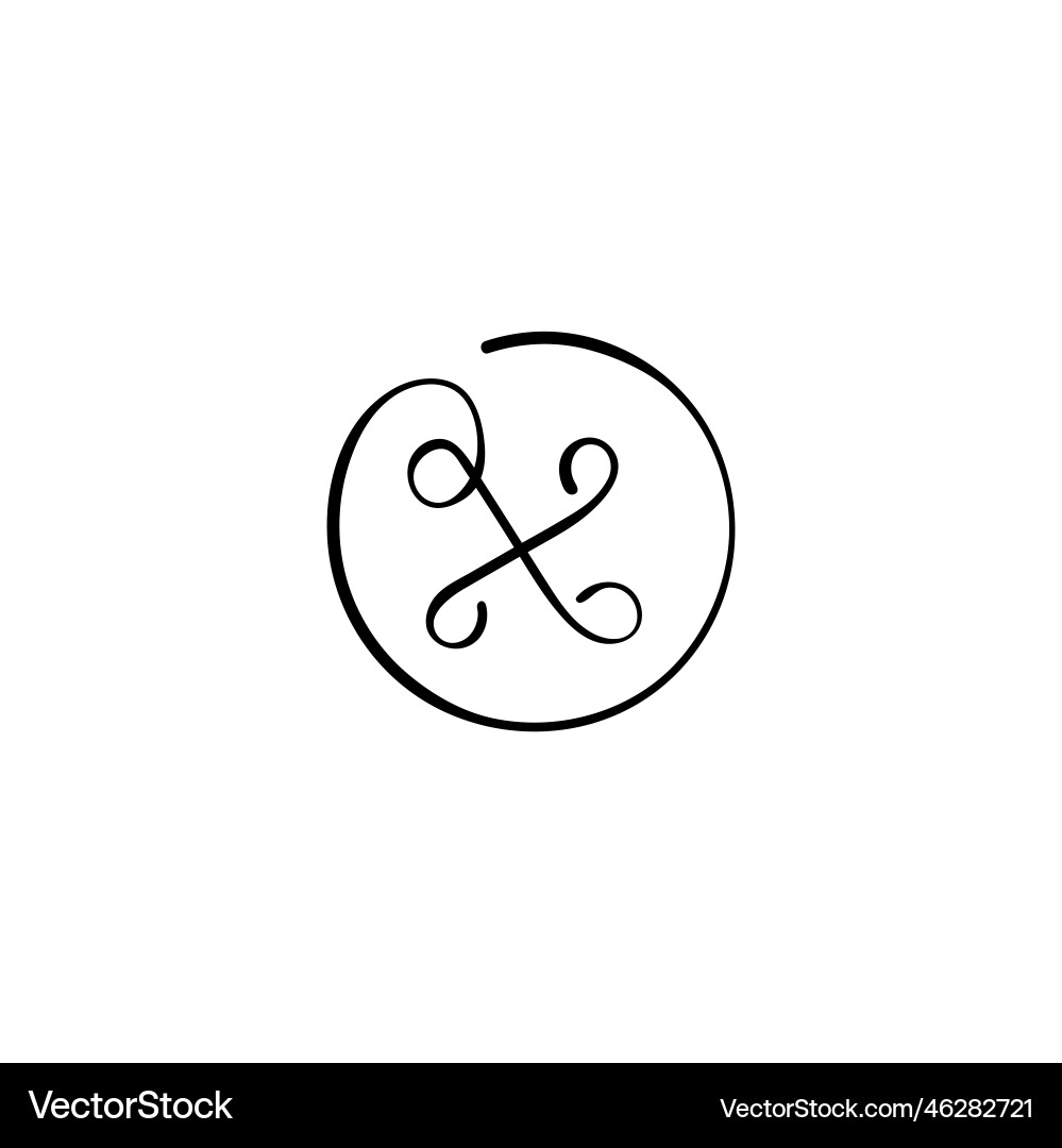 Button line style icon design Vector Image