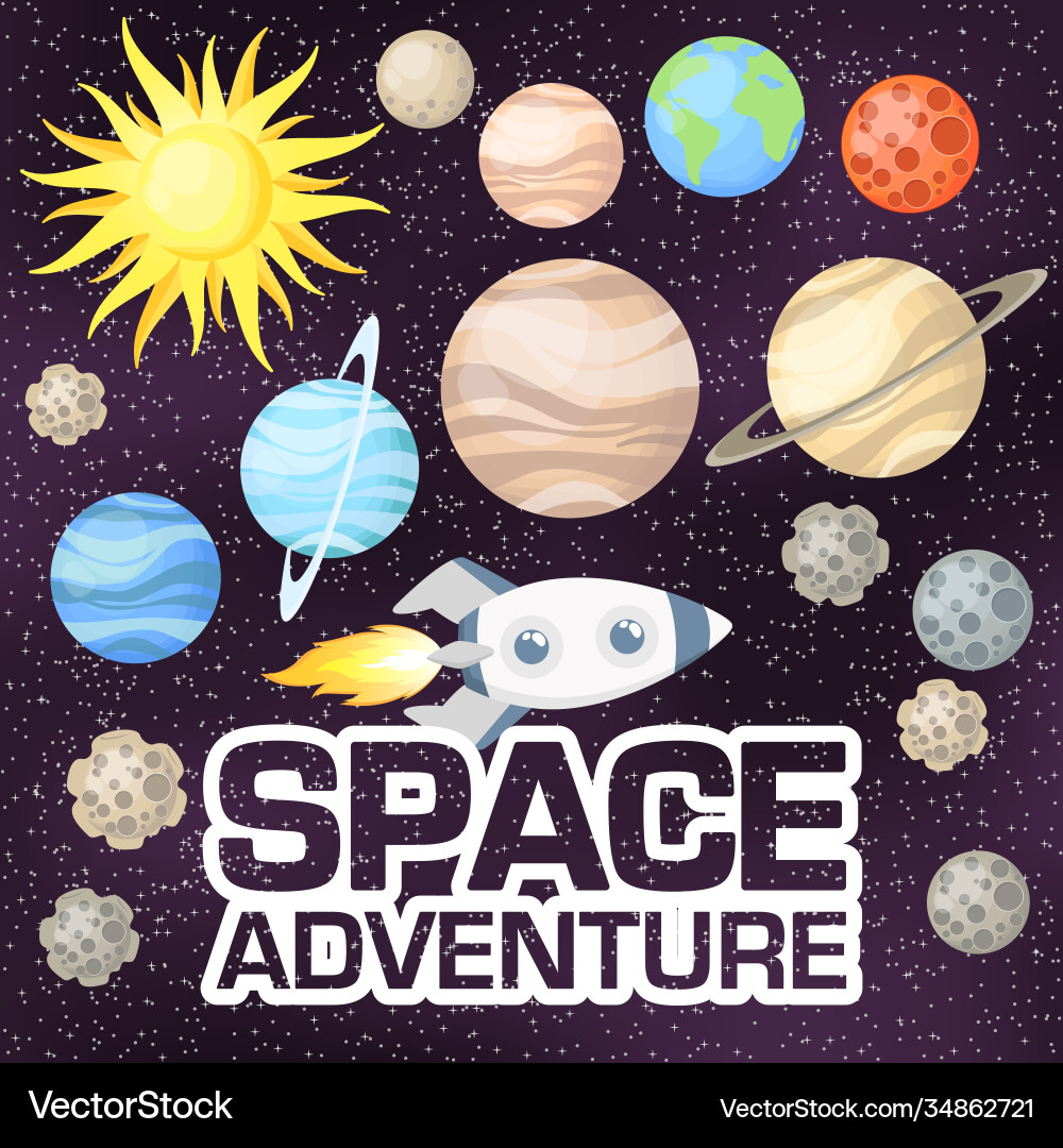 Card with different elements space Card with different elements space Vector Image