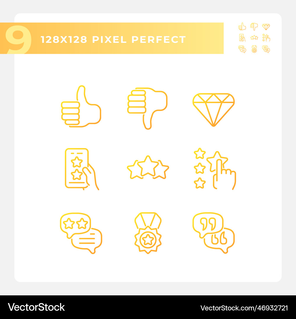 Customer rating pixel perfect gradient linear Customer rating pixel perfect gradient linear vector image