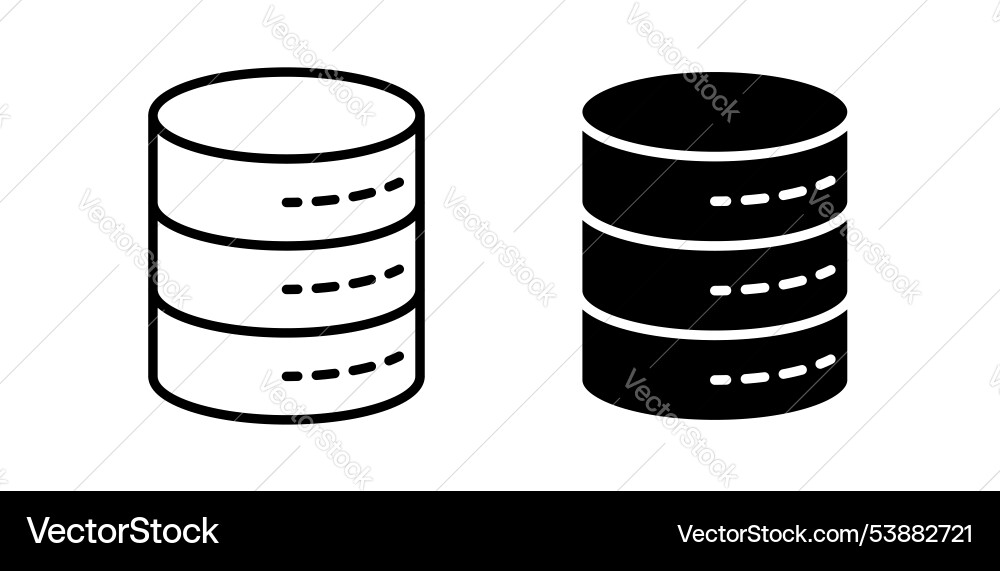 Database icon set vector image