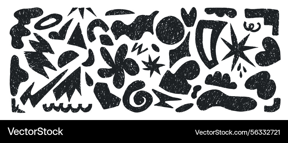 Dynamic and abstract shapes in black create Dynamic and abstract shapes in black create vector image
