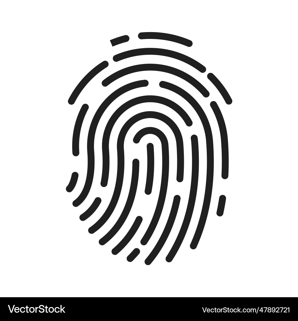 Fingerprint icon signature concept for password Vector Image