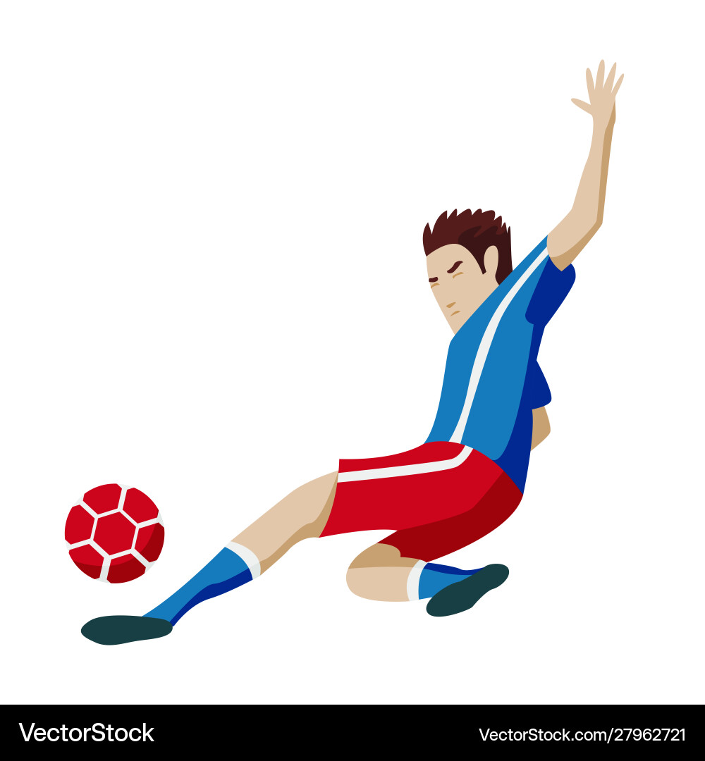 Football player character showing actions Football player character showing actions vector image