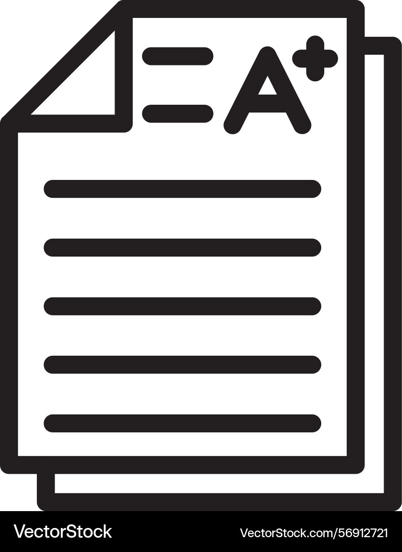 Grades linear style icon design vector image