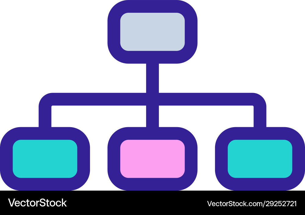 Graph separating icon isolated contour Graph separating icon isolated contour vector image