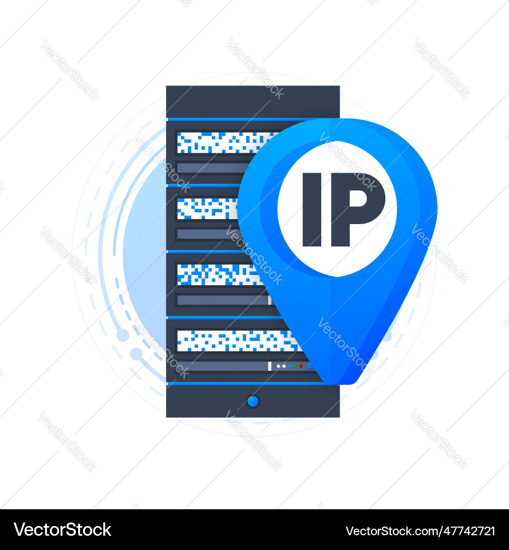 Ip address and data networks internet Ip address and data networks internet vector image