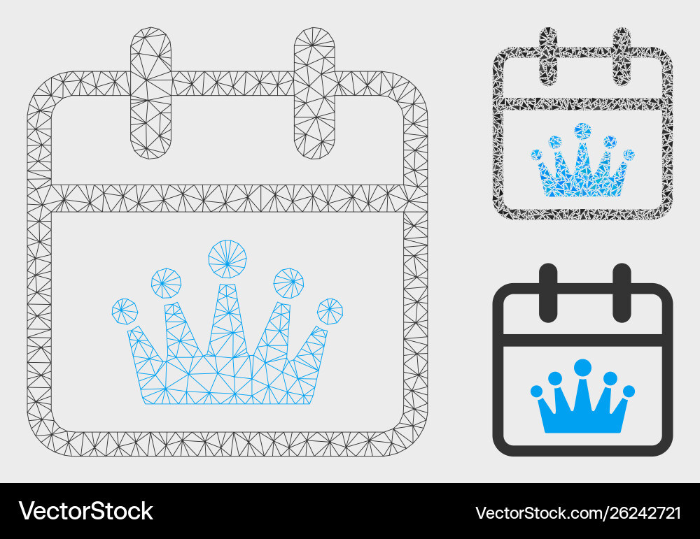 King day mesh network model and triangle vector image