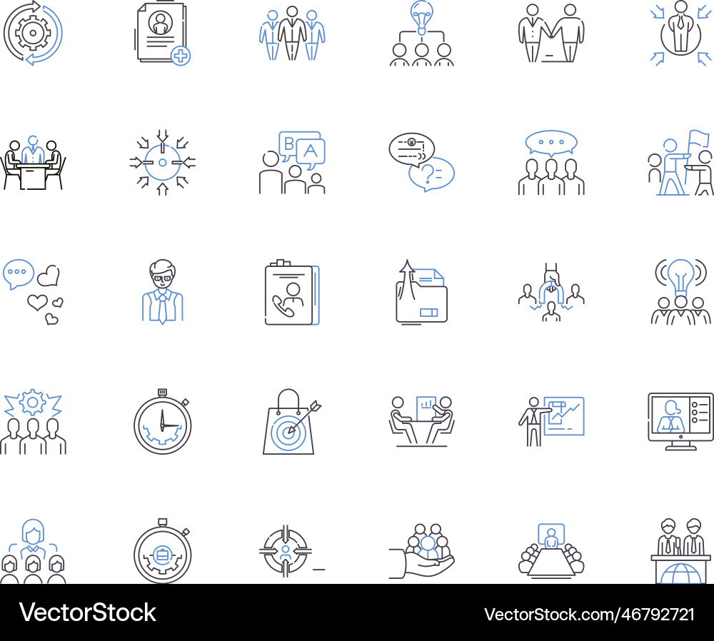 Production pipeline line icons collection Production pipeline line icons collection vector image