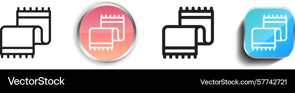 Rebozo icon thin linear regular and button style Rebozo icon thin linear regular and button style vector image