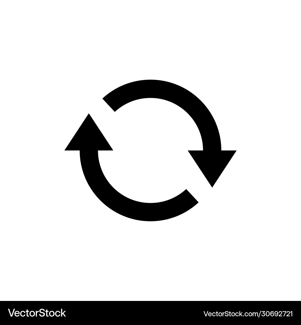Refresh icon isolated on white background reload Refresh icon isolated on white background reload vector image