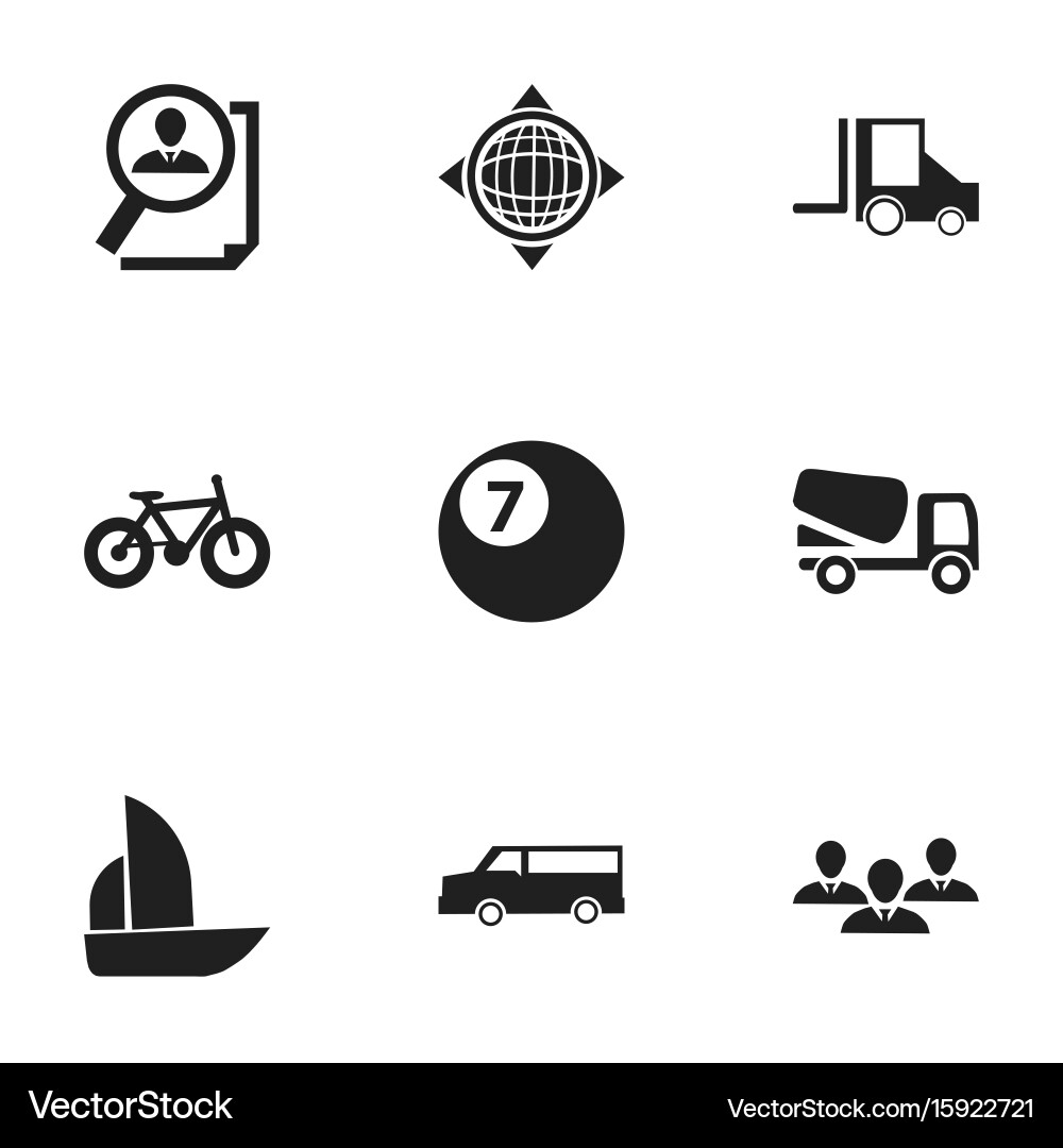 Set of 9 editable complicated icons includes Vector Image
