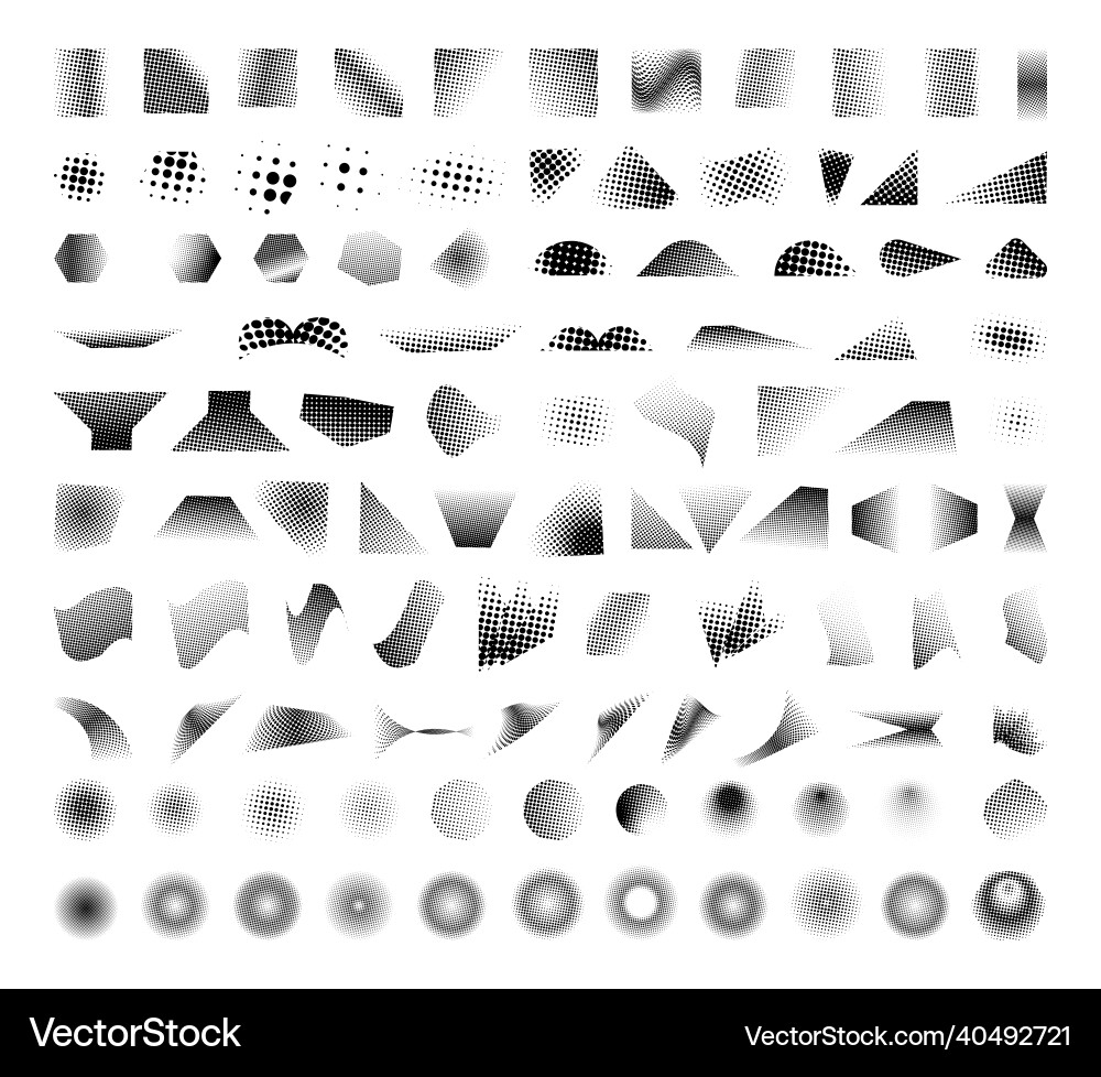 Set of abstract dot meshes Set of abstract dot meshes vector image