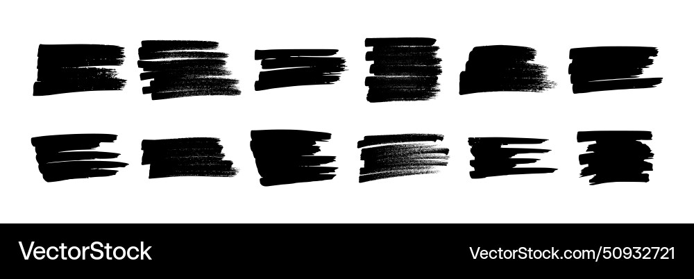 Set of scribbles with a black marker Set of scribbles with a black marker vector image