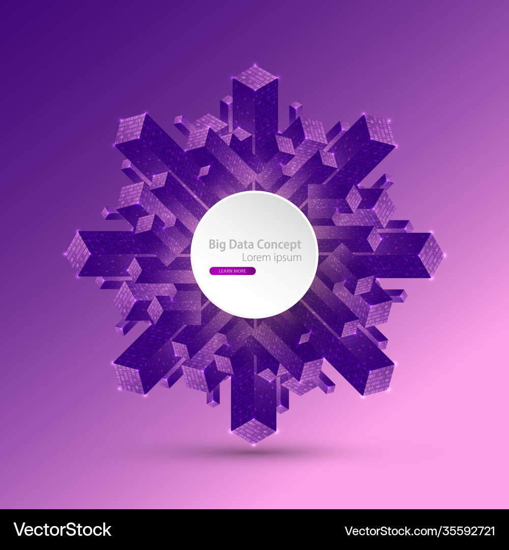 Technology background big data concept binary Technology background big data concept binary vector image