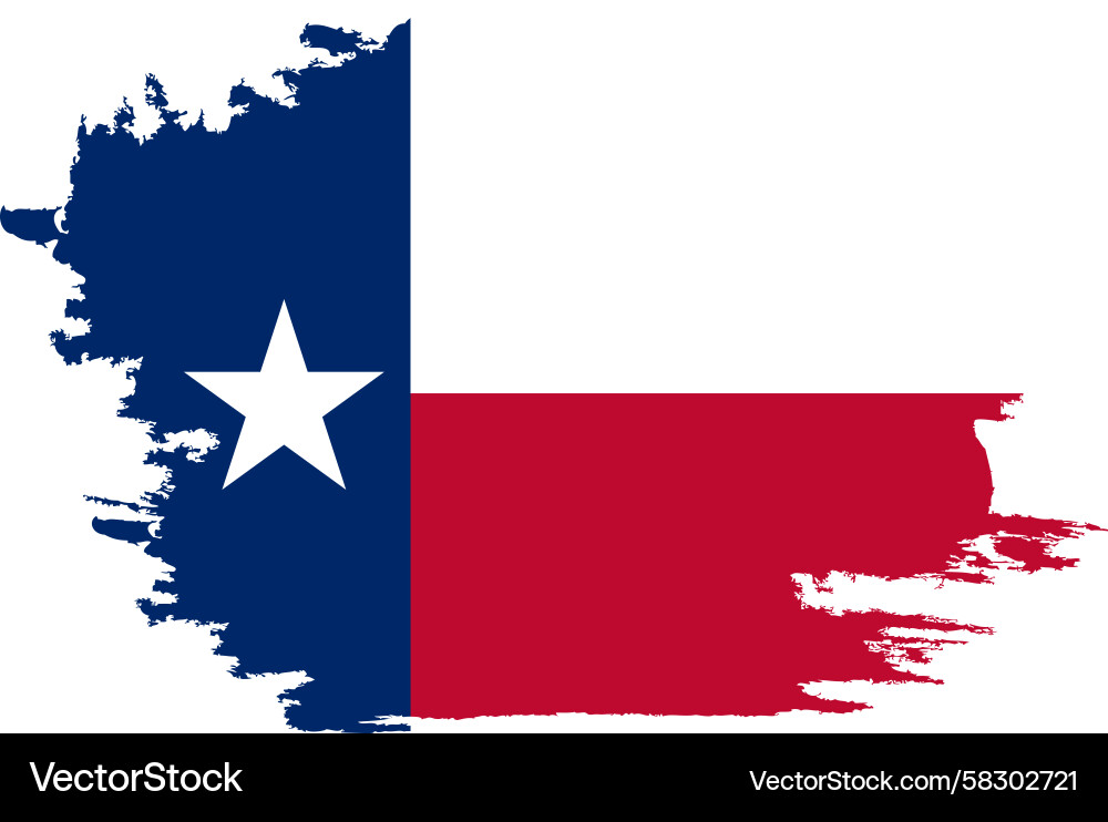 Texas State Flag - Brush Strokes – Royalty-Free Vector | VectorStock