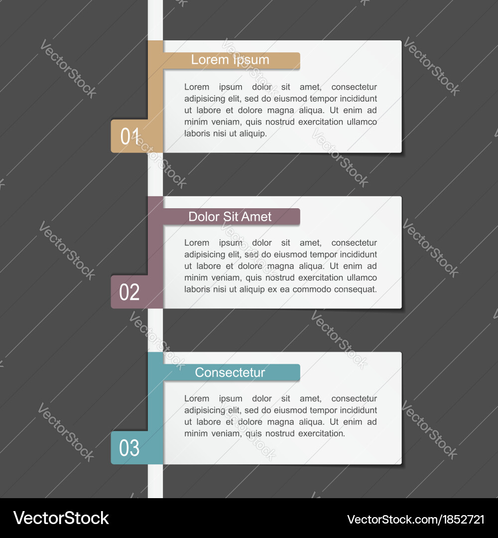 Three Element Layout Template vector image
