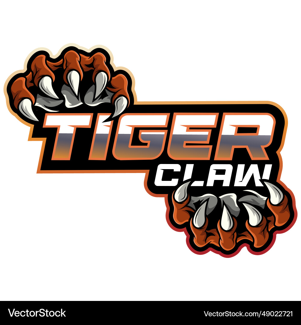 Tiger Claw Esports Mascot Logo – Royalty-Free Vector | VectorStock