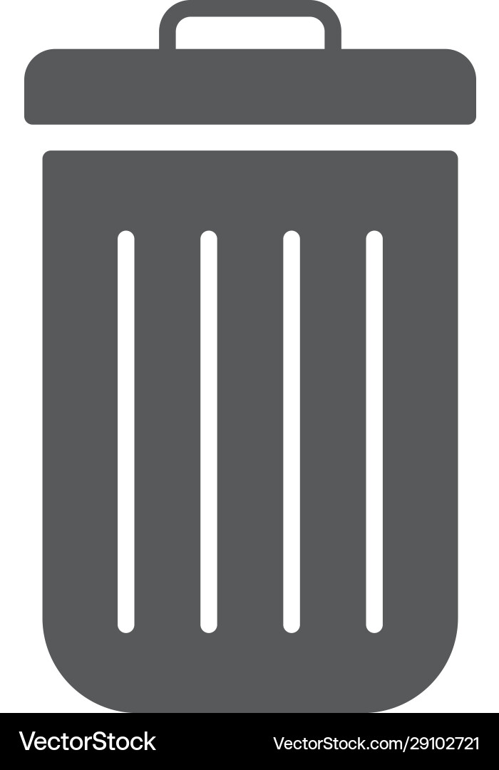 Trash can icon on flat color design isolated Trash can icon on flat color design isolated vector image