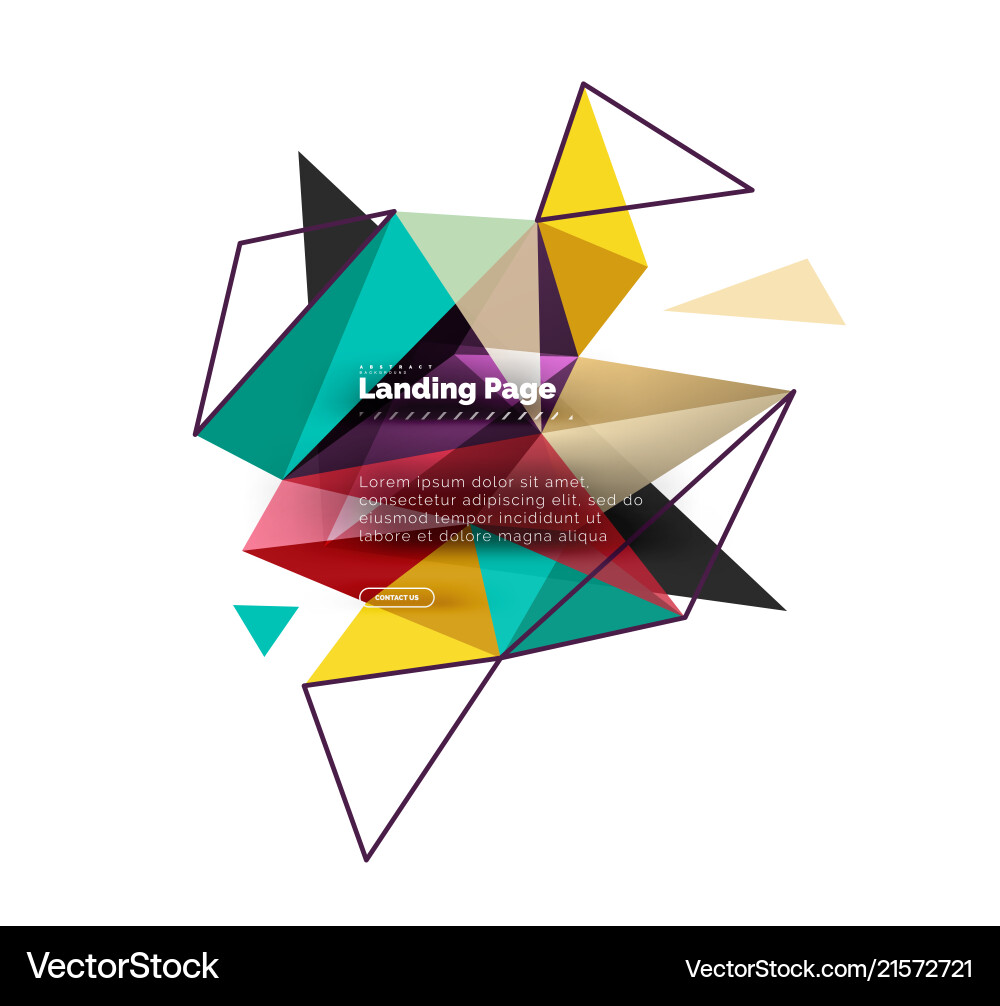 Triangular design abstract background landing – Royalty-Free Vector ...