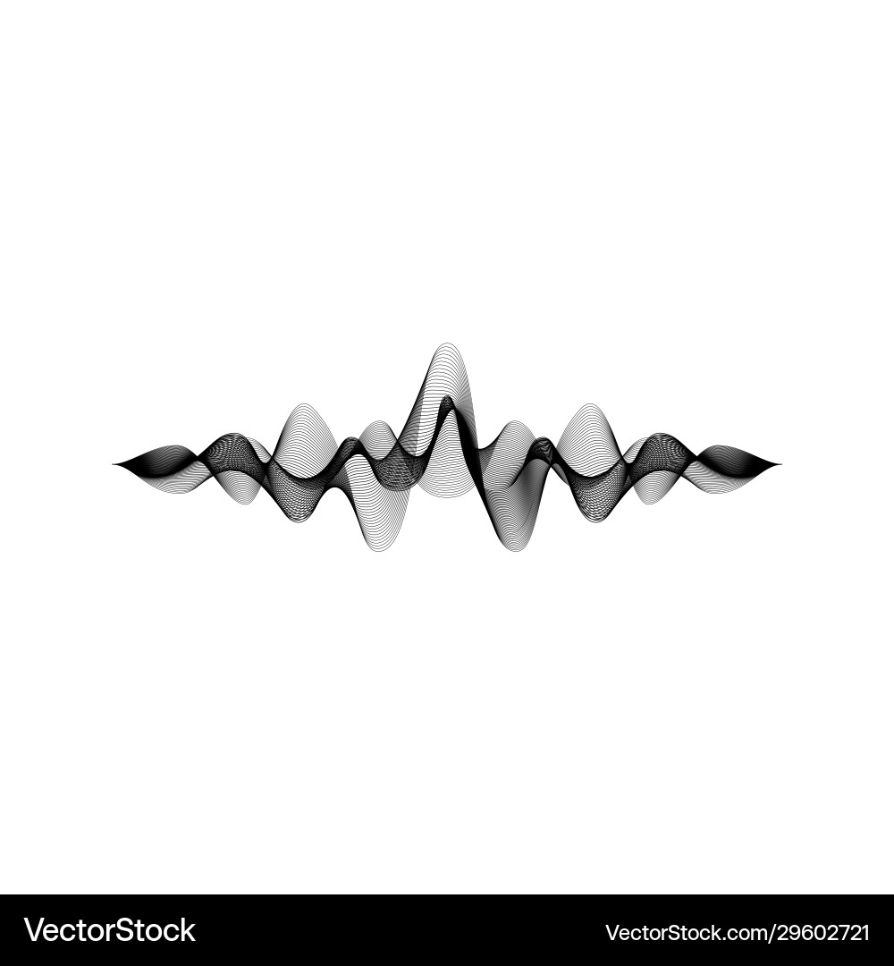 Wave sound Royalty Free Vector Image - VectorStock