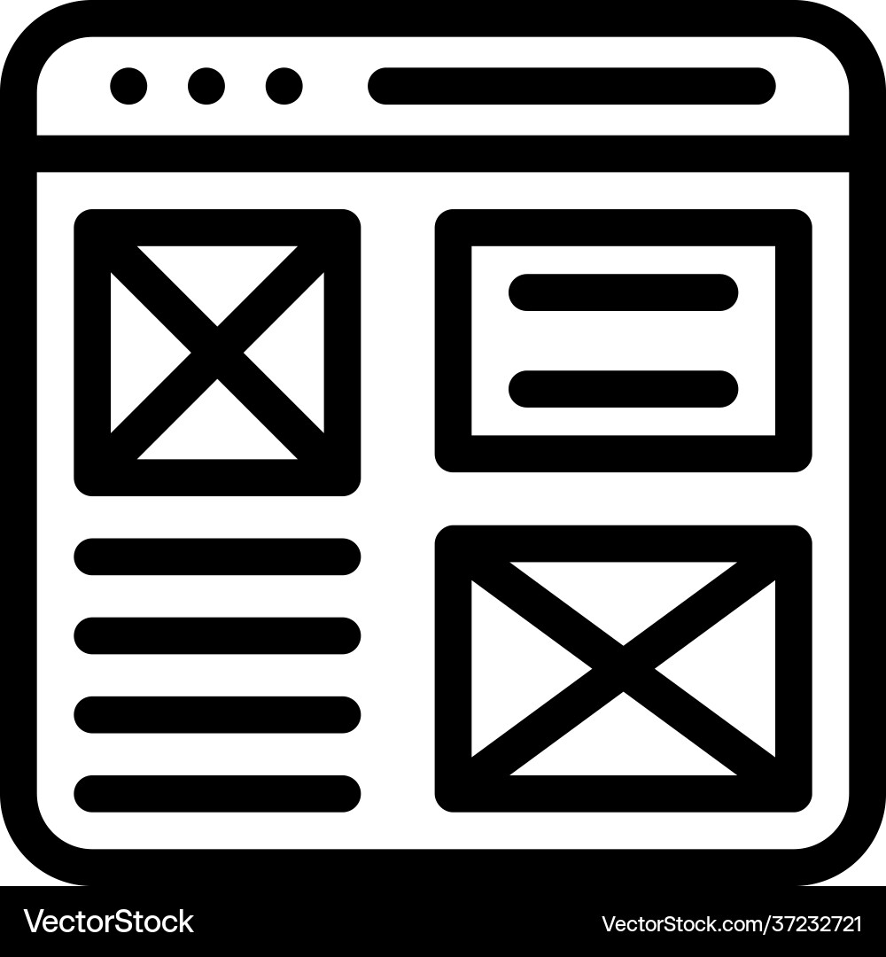 Web wireframe vector image