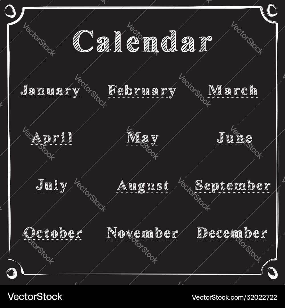 A blank for creating calendar A blank for creating calendar vector image