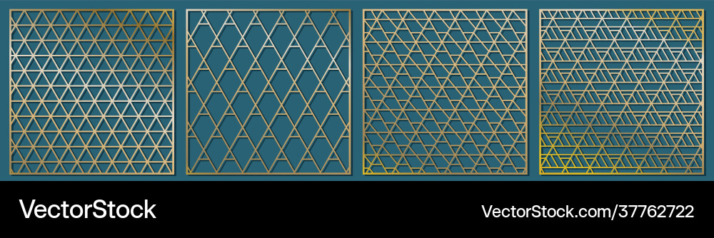 Abstract geometry triangle pattern for laser vector image