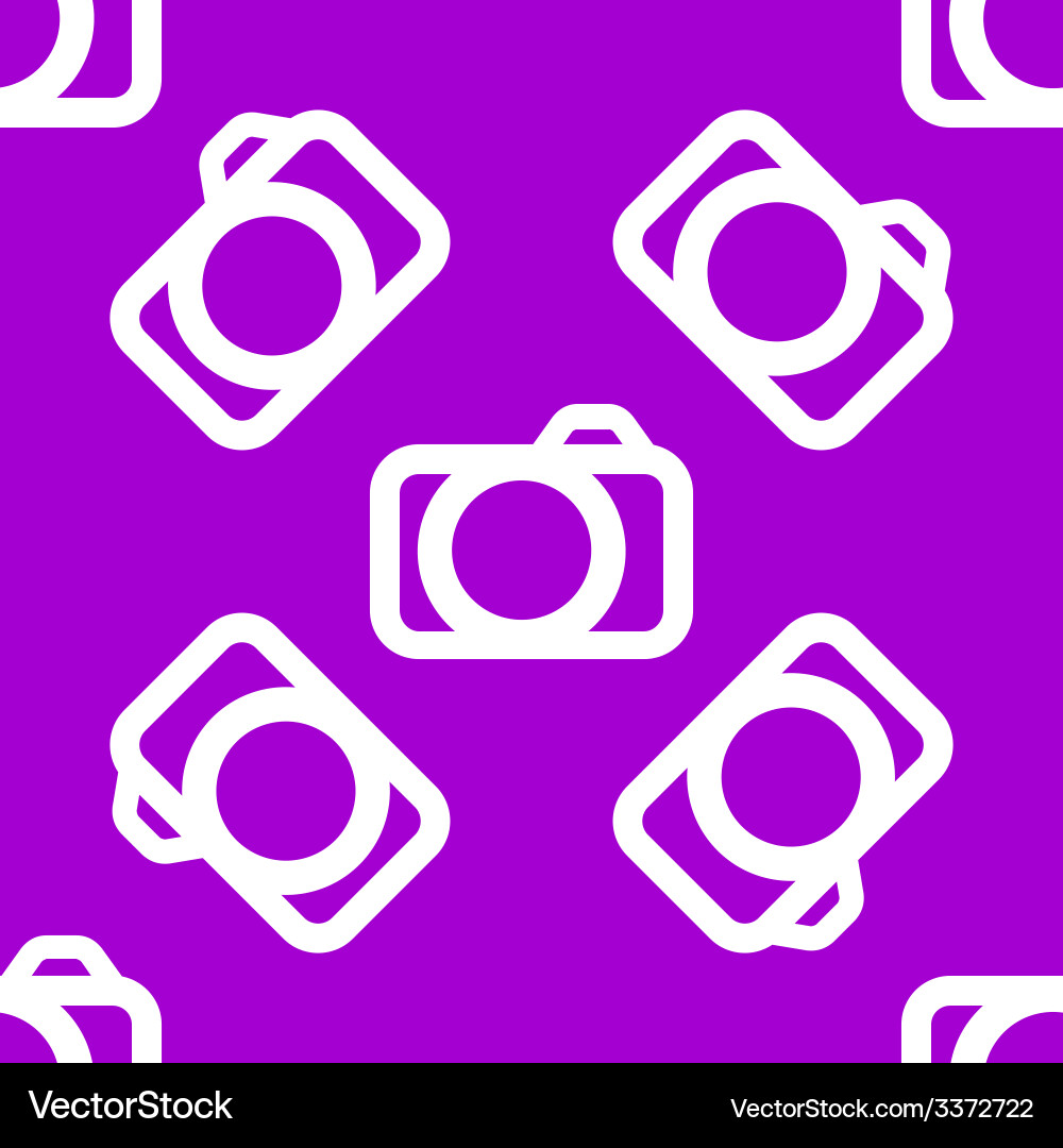 Camera web icon flat design seamless pattern vector image