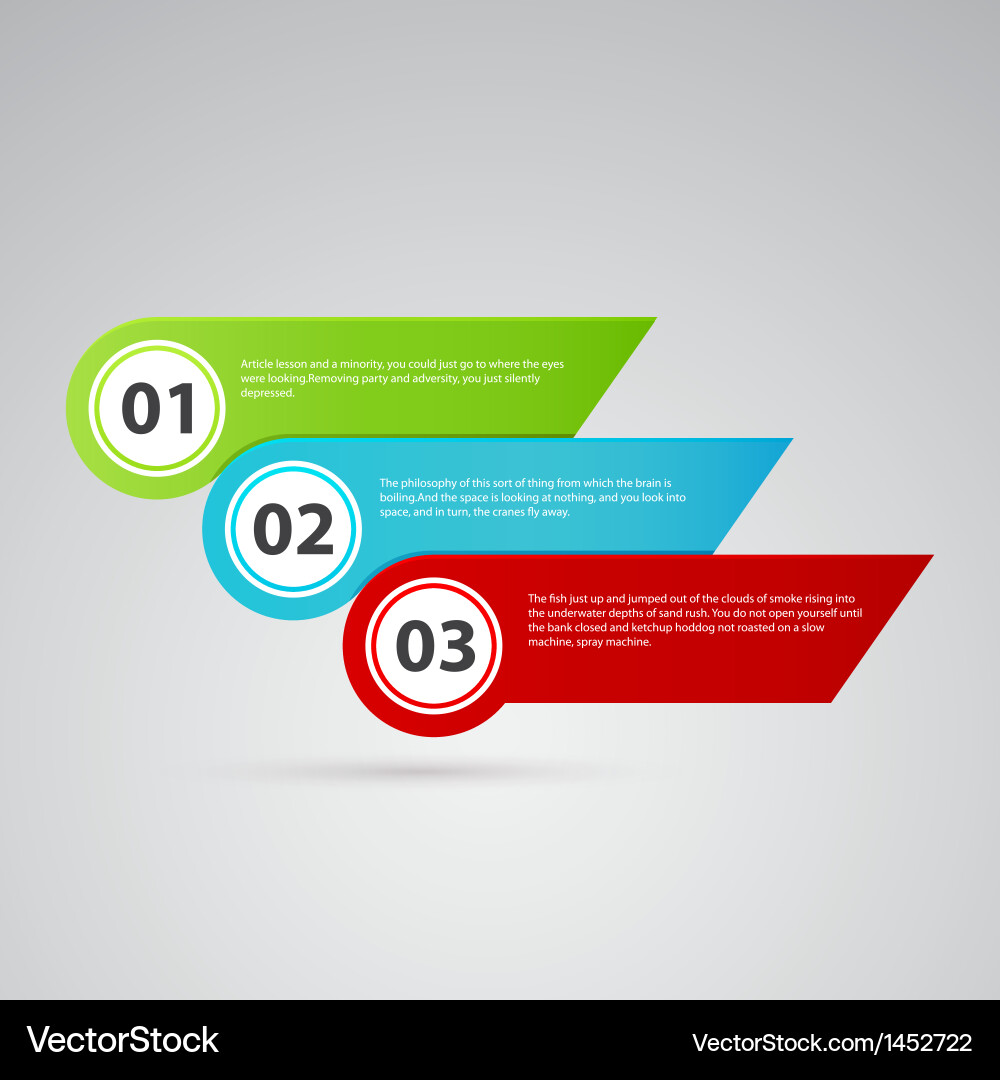 Colorful Number Arrow Template vector image
