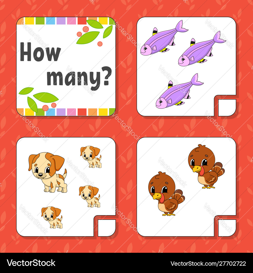 Counting Game with Animals vector image