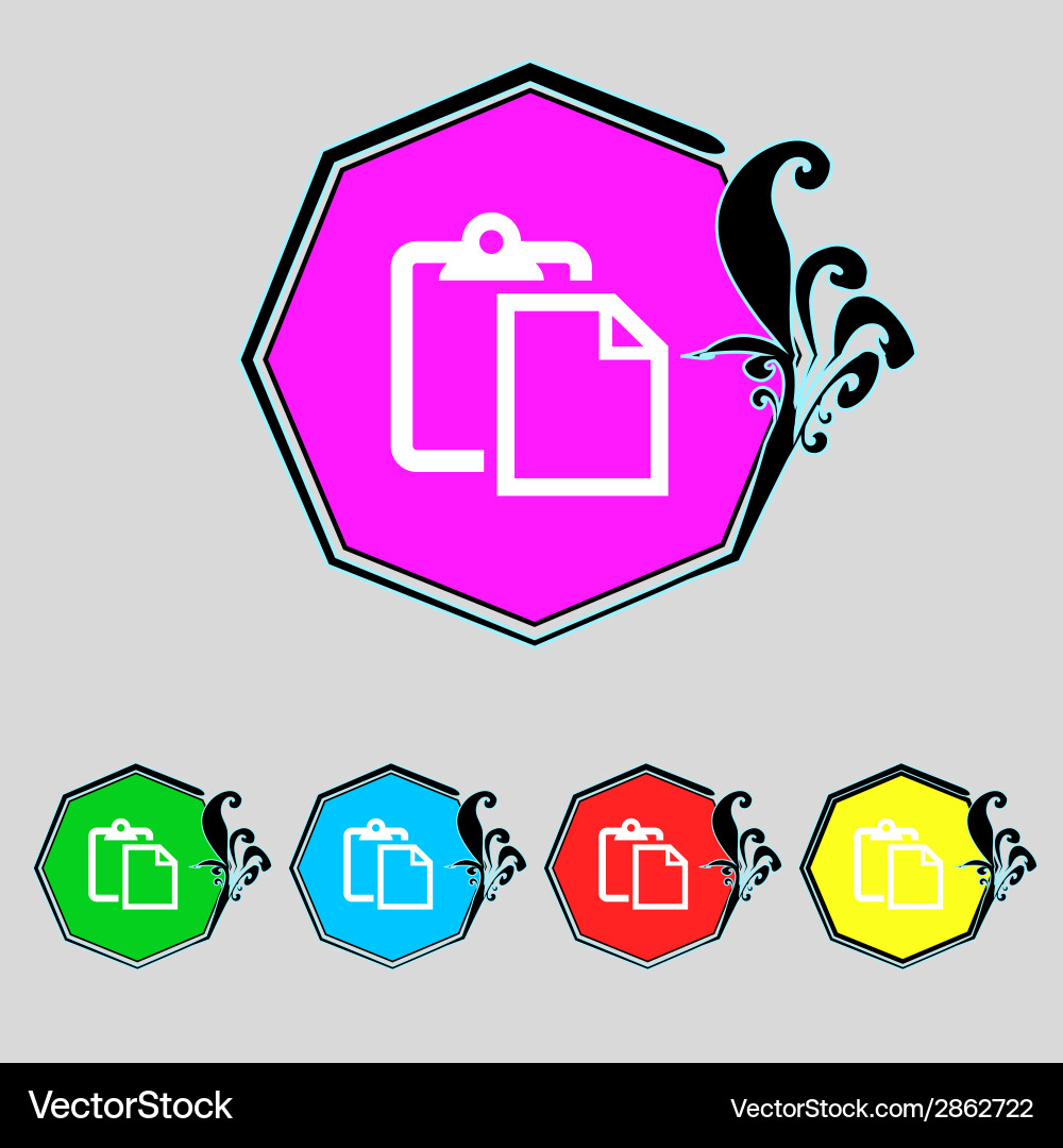 Edit document sign icon content button set Vector Image