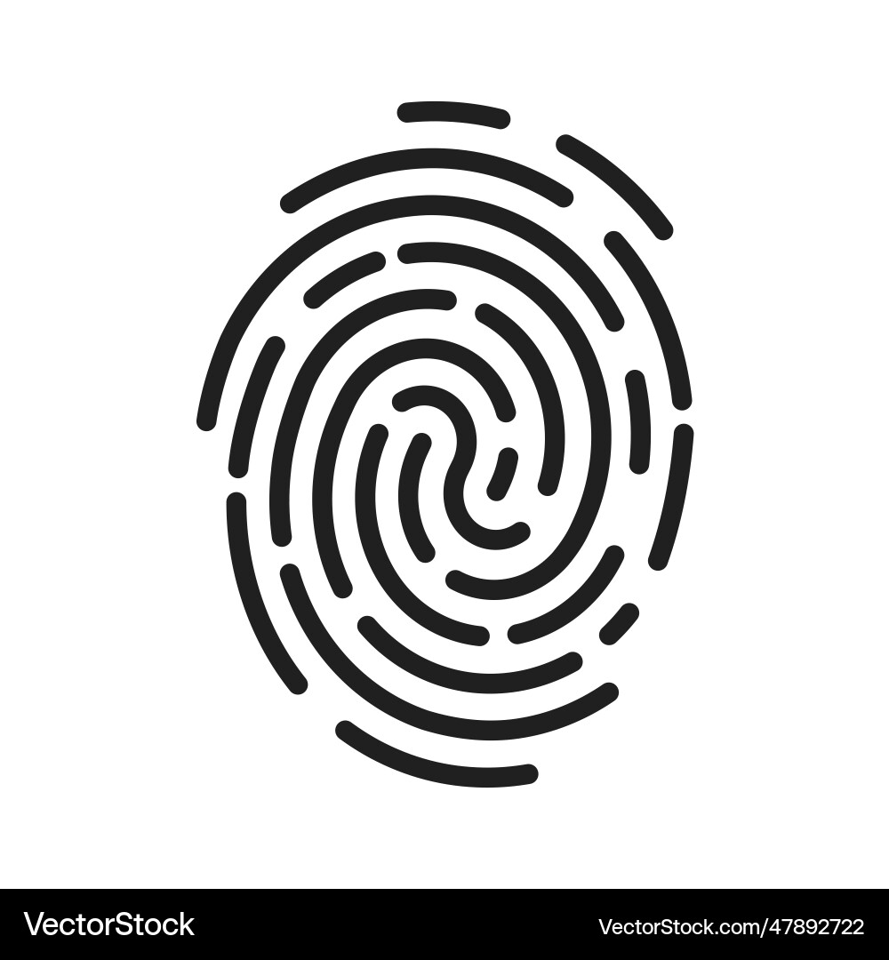 Fingerprint icon signature concept for password Fingerprint icon signature concept for password vector image
