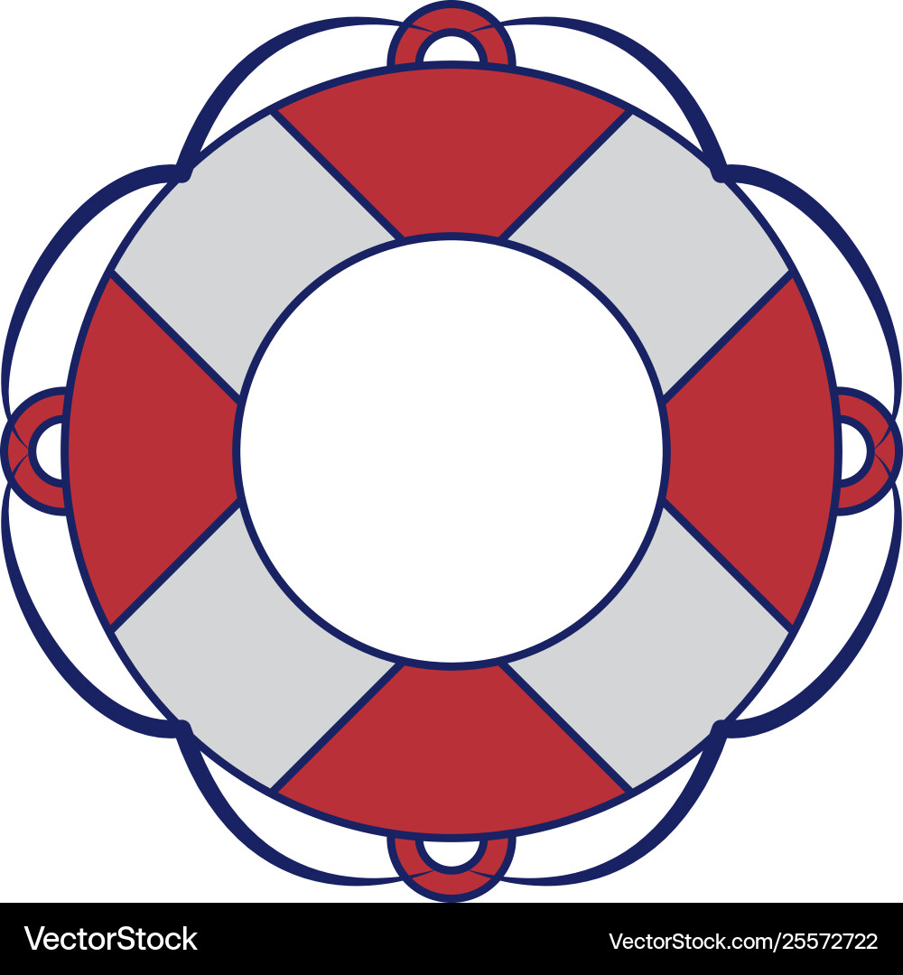 Float navigation lifesaver blue lines Float navigation lifesaver blue lines vector image