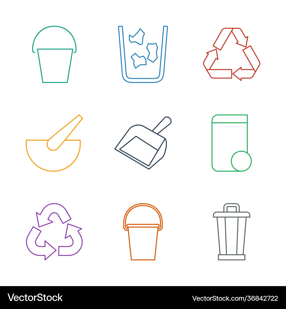 Garbage icons vector image