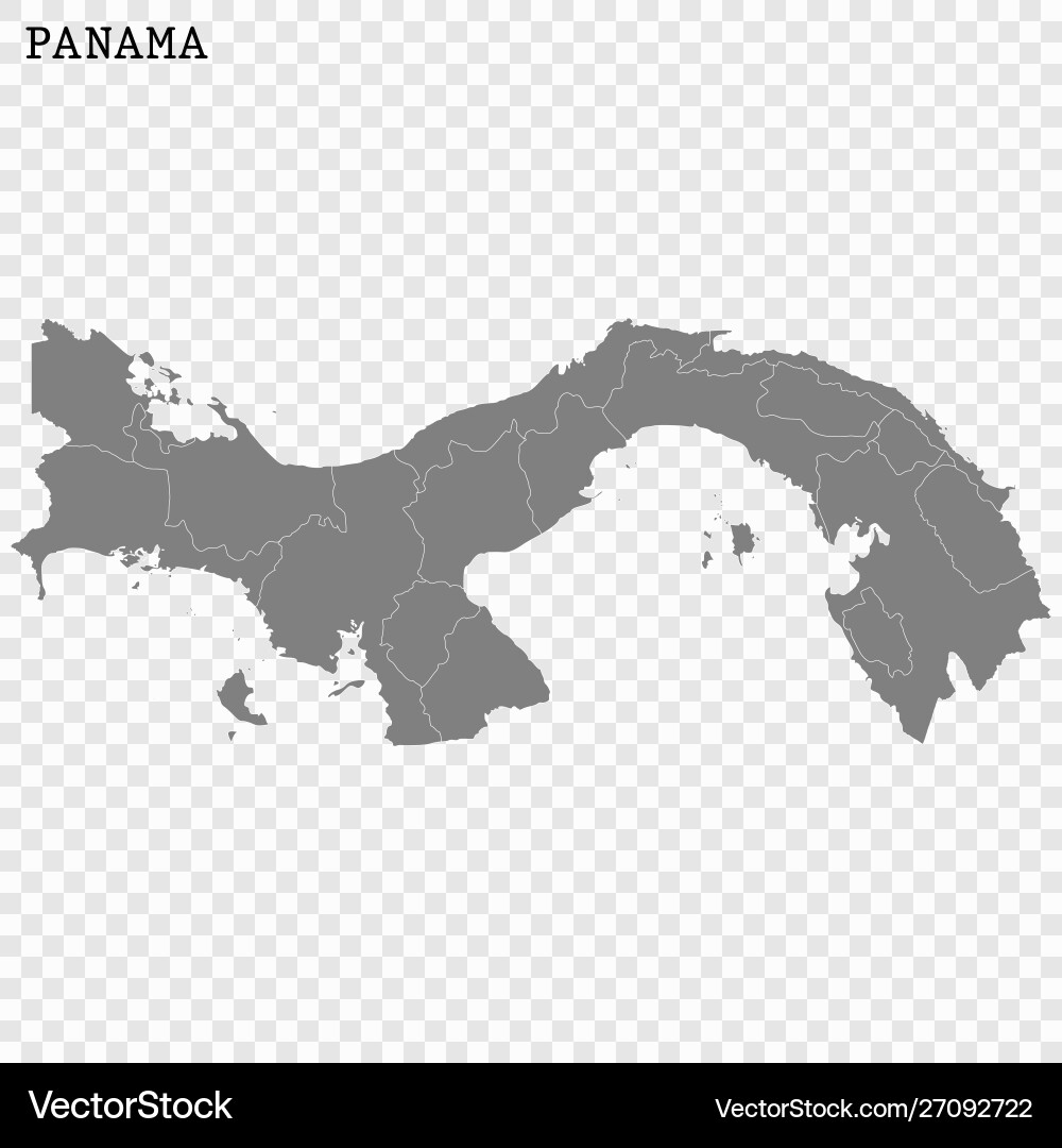 High quality map with borders High quality map with borders vector image