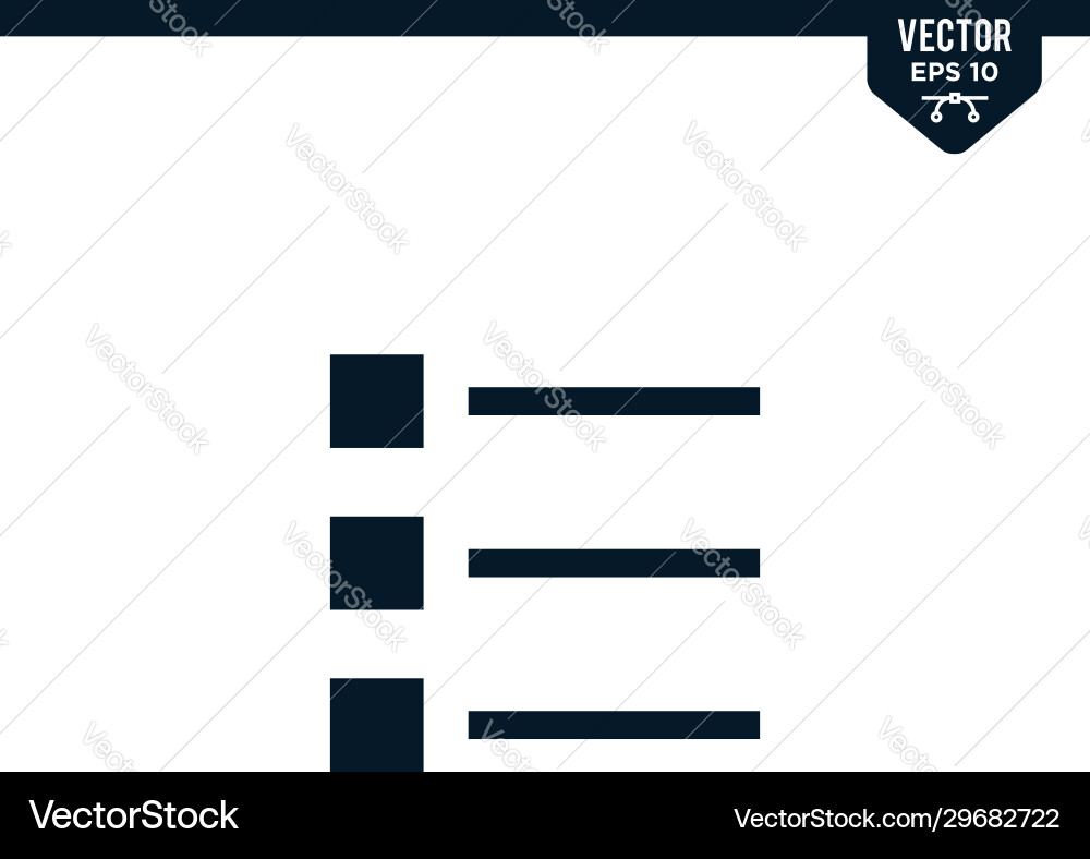 Menu option icon collection in glyph style solid Menu option icon collection in glyph style solid vector image